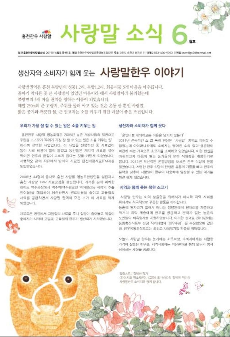 홍천한우사랑말_19년6월소식지 1페이지