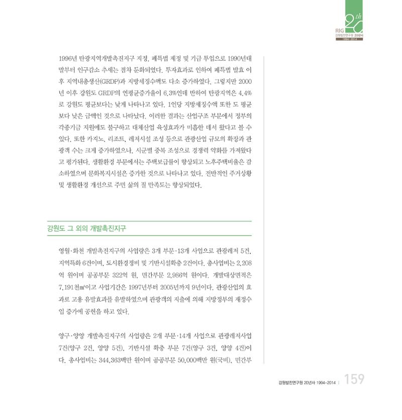 강원연구원 20년사 159페이지
