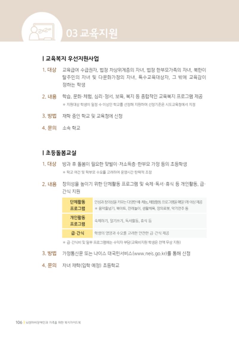2020년 뇌성마비장애인과 가족을 위한 복지가이드북  105페이지