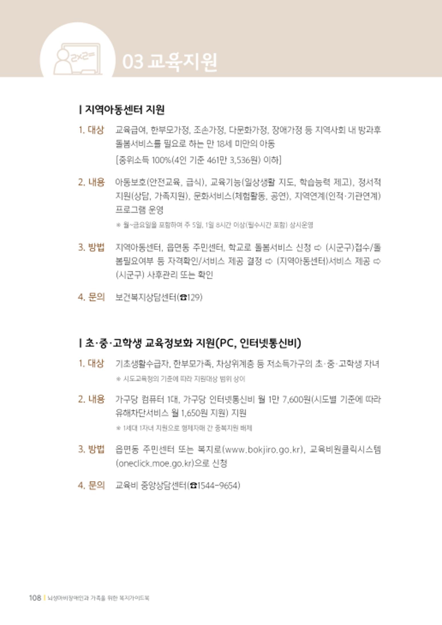2020년 뇌성마비장애인과 가족을 위한 복지가이드북  107페이지