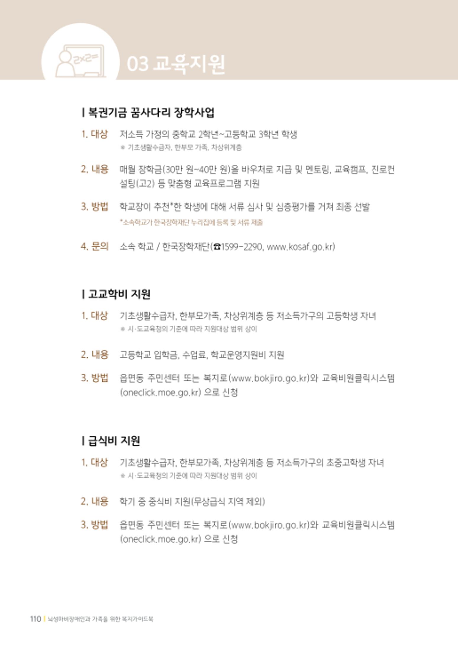 2020년 뇌성마비장애인과 가족을 위한 복지가이드북  109페이지