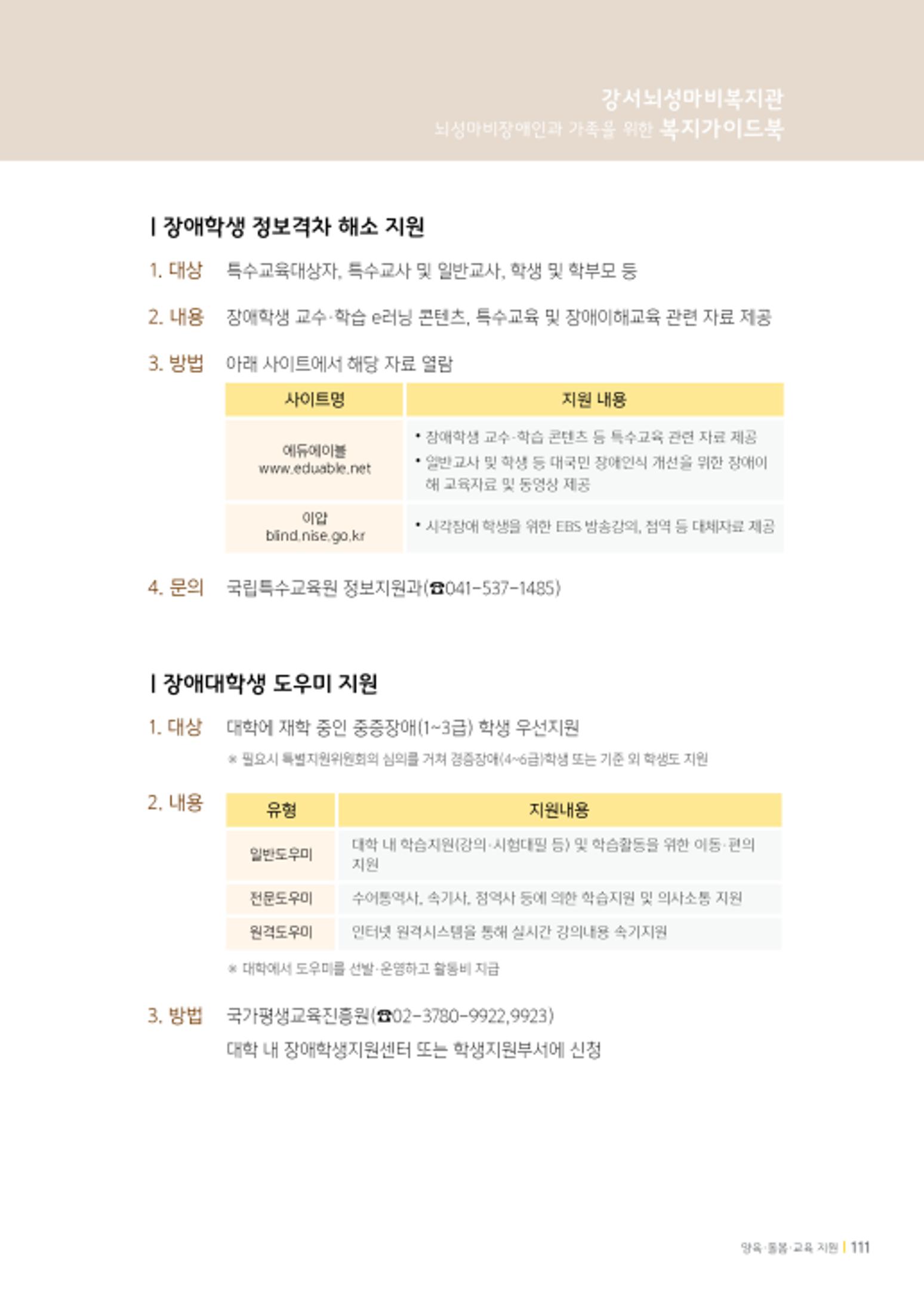 2020년 뇌성마비장애인과 가족을 위한 복지가이드북  110페이지