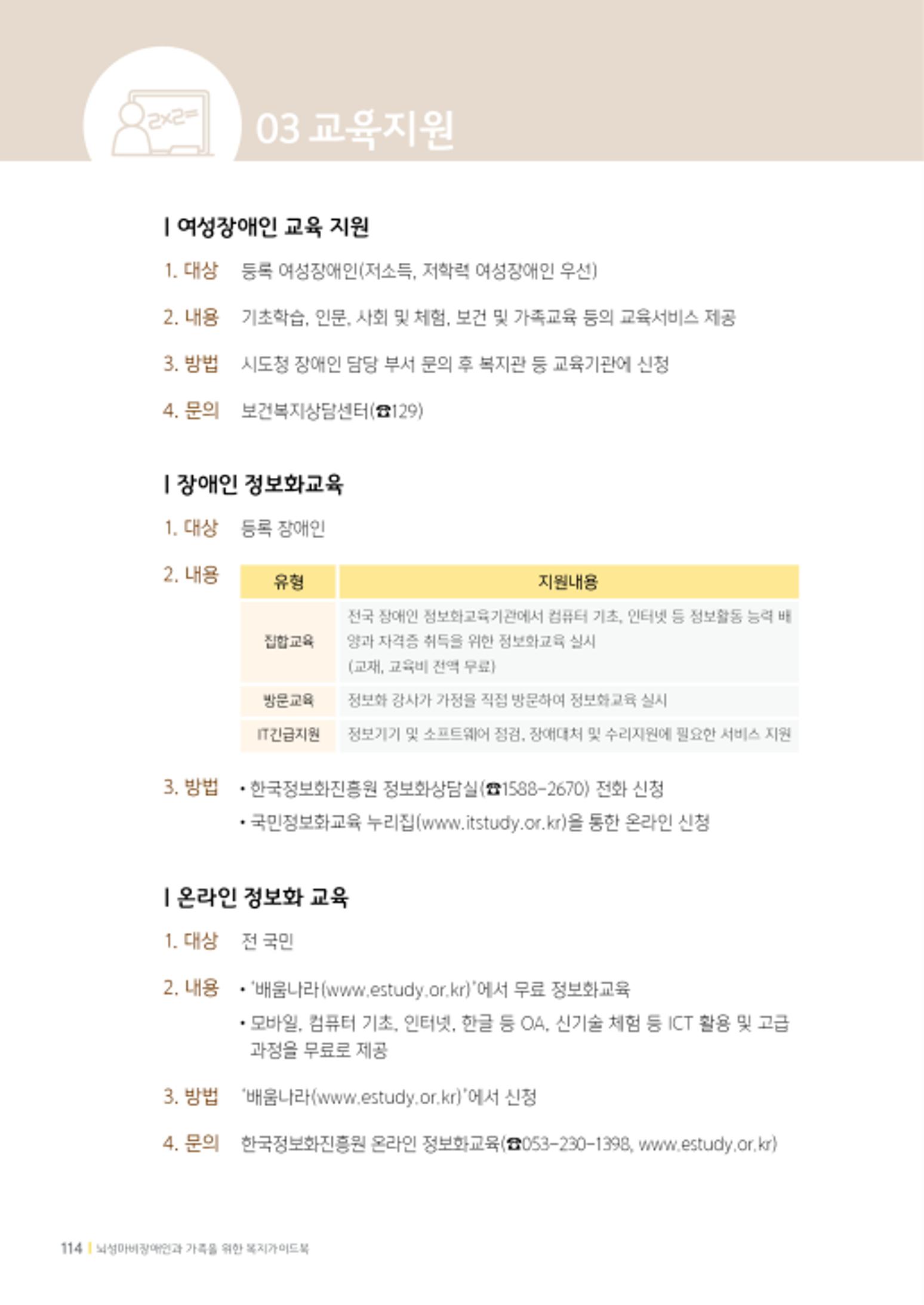 2020년 뇌성마비장애인과 가족을 위한 복지가이드북  113페이지