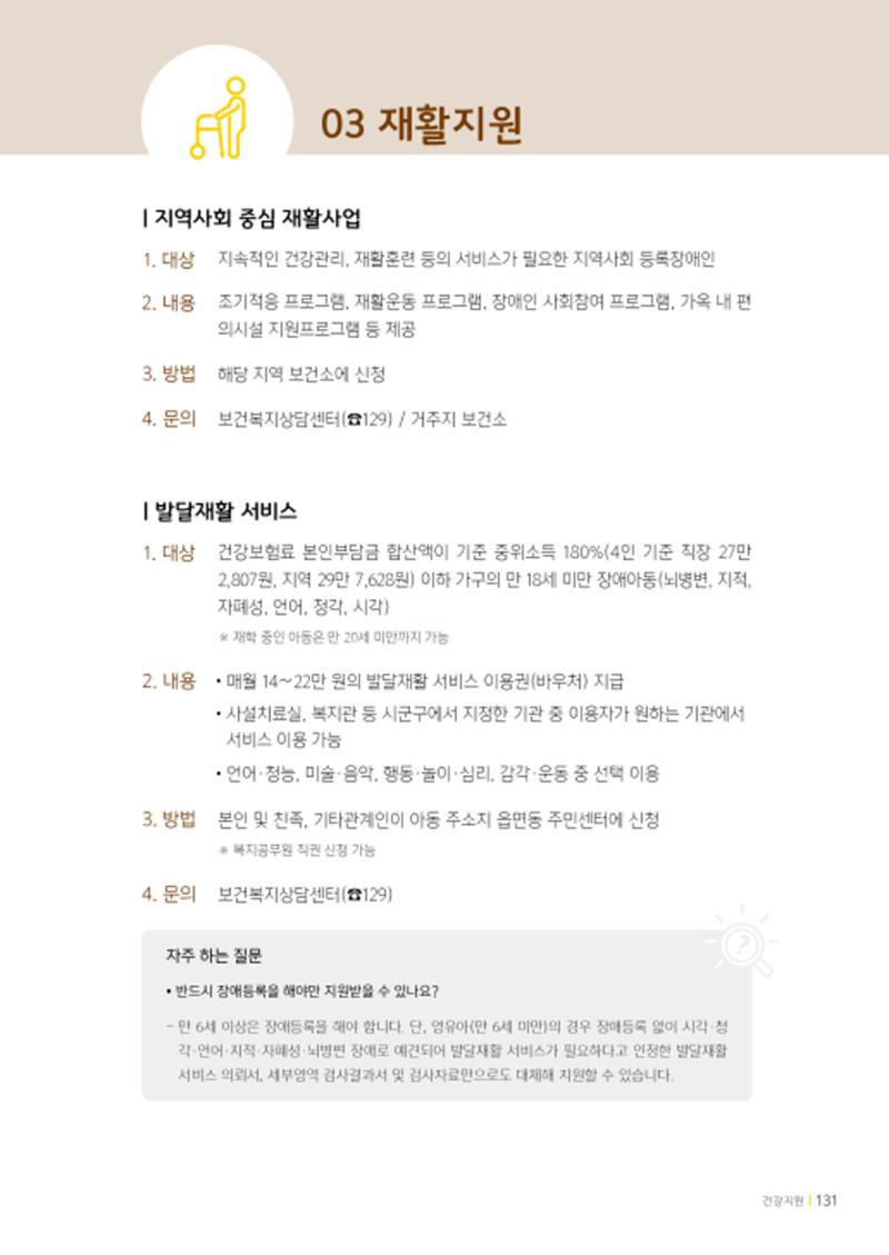 2020년 뇌성마비장애인과 가족을 위한 복지가이드북  130페이지