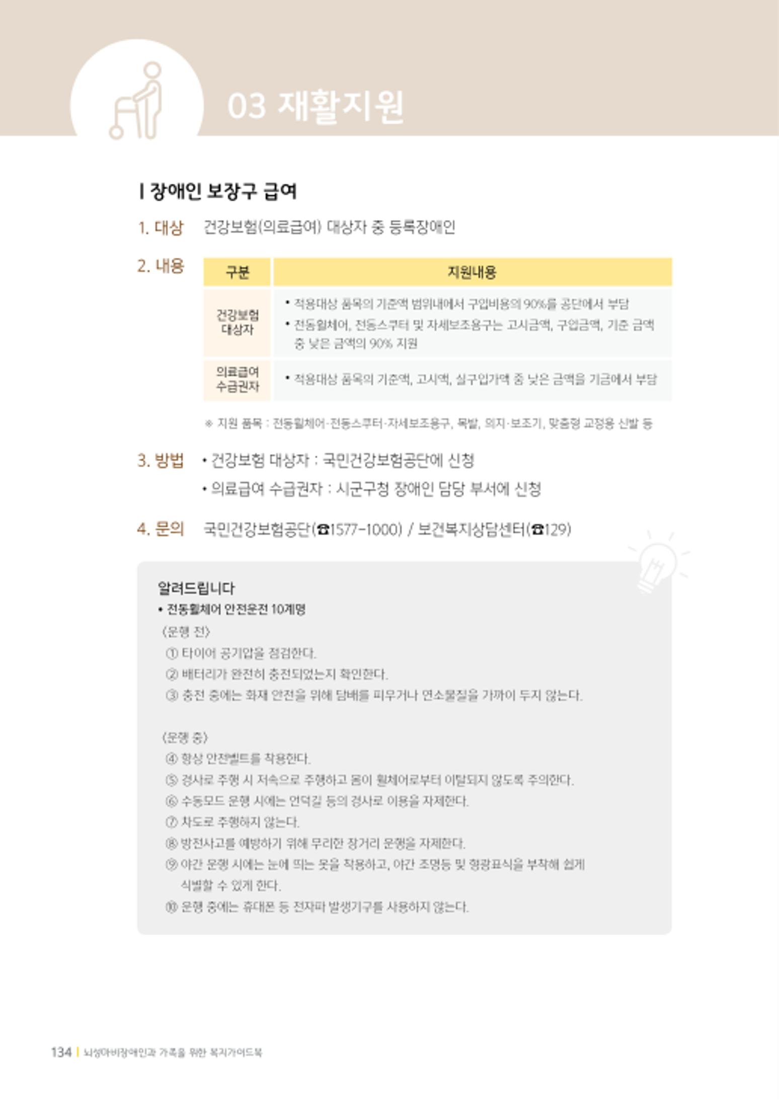 2020년 뇌성마비장애인과 가족을 위한 복지가이드북  133페이지