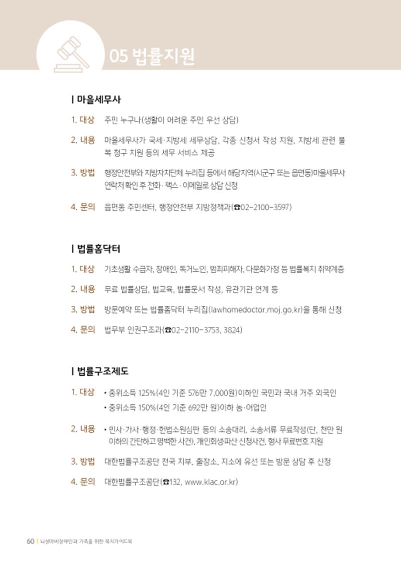 2020년 뇌성마비장애인과 가족을 위한 복지가이드북  59페이지