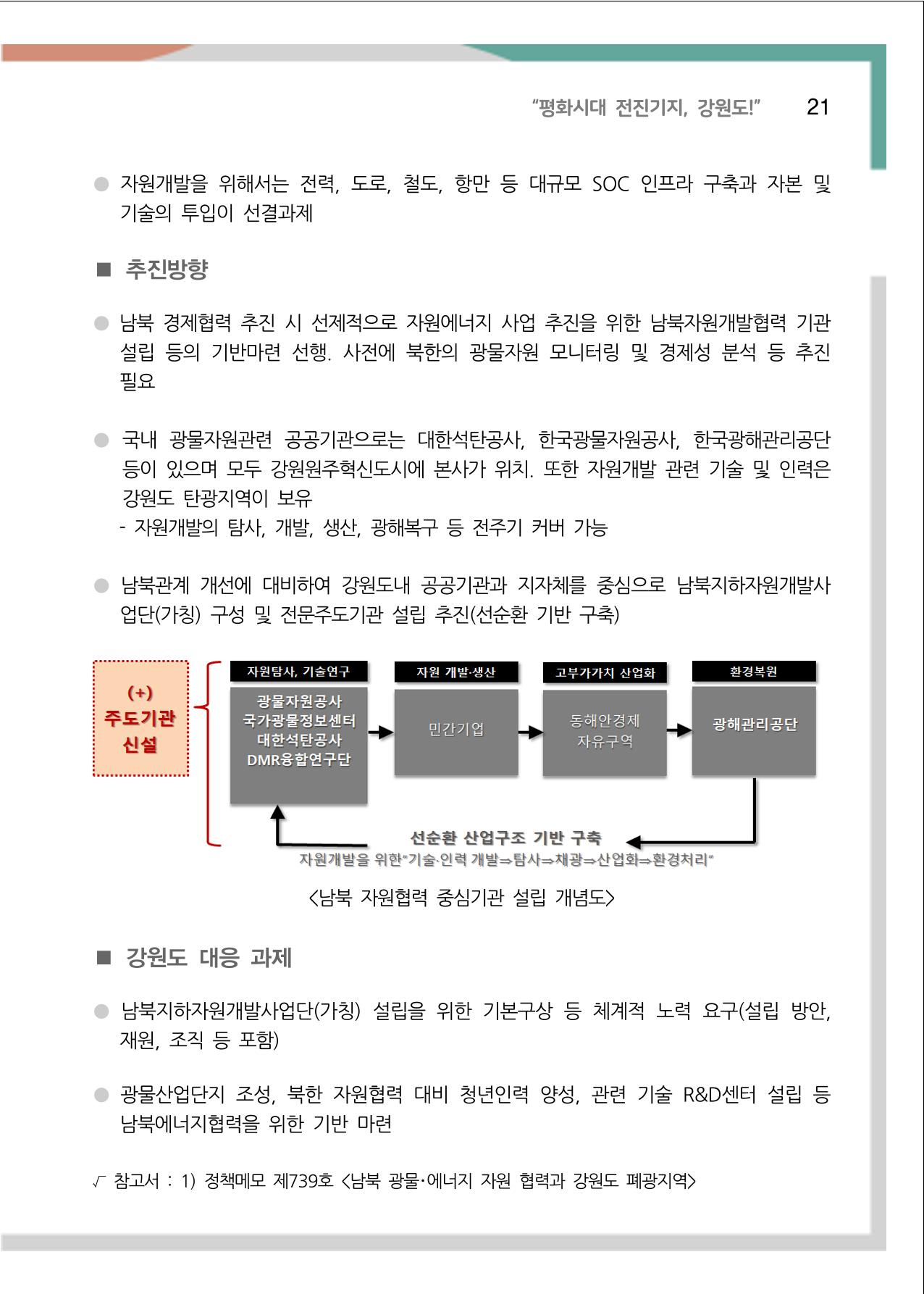 [강원연구원 개원 25주년 기념 정책자료집] 평화시대 전진기지, 강원도 26페이지