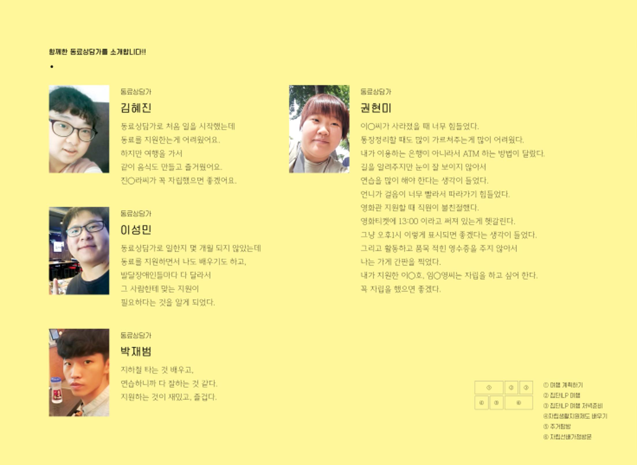 발달장애인의 지역사회와 함께하는 자립생활 - 동네구석구석 사진집 30페이지