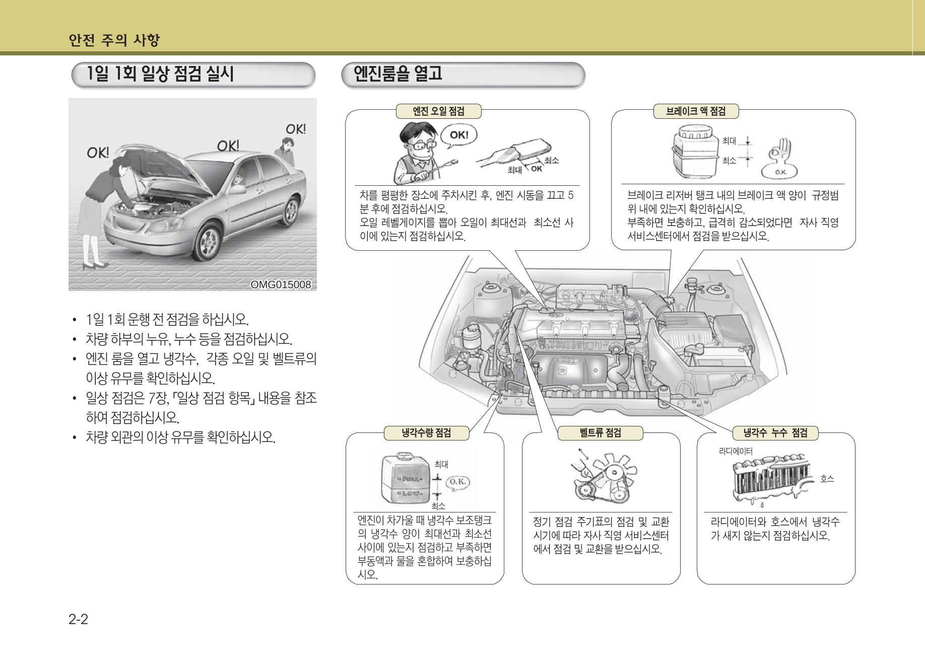 K7 차량 매뉴얼 11페이지