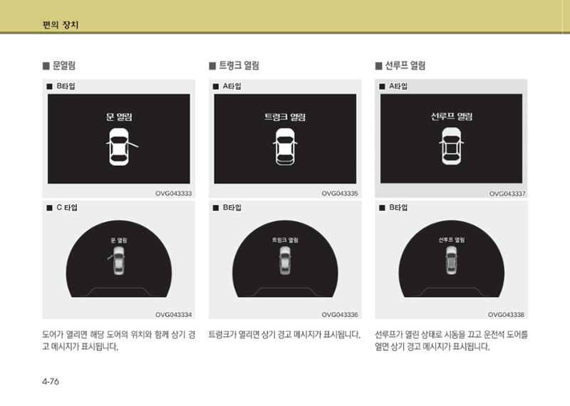 K7 차량 매뉴얼 153페이지