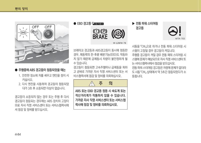 K7 차량 매뉴얼 161페이지
