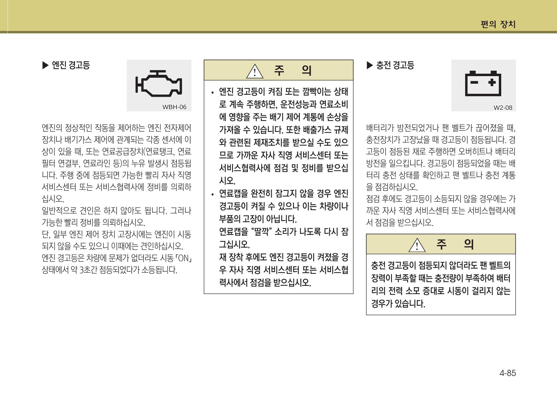 K7 차량 매뉴얼 162페이지