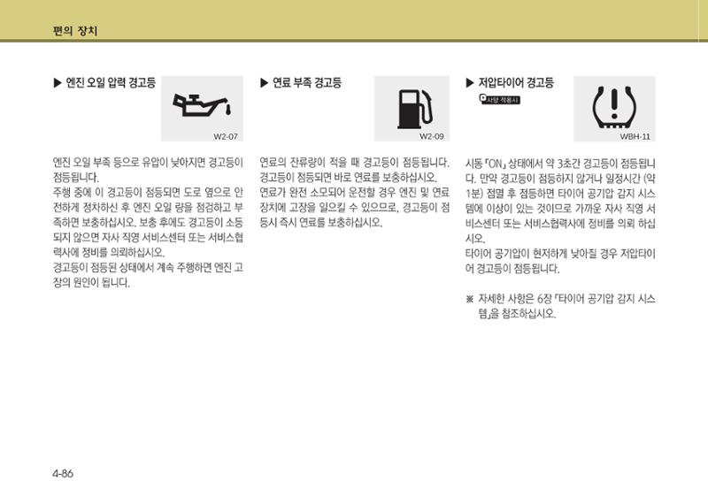 K7 차량 매뉴얼 163페이지
