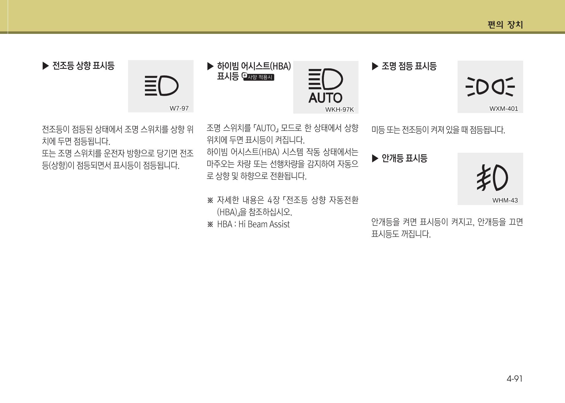 K7 차량 매뉴얼 168페이지