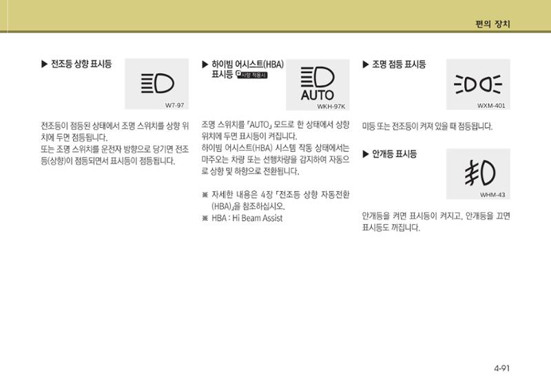 K7 차량 매뉴얼 168페이지