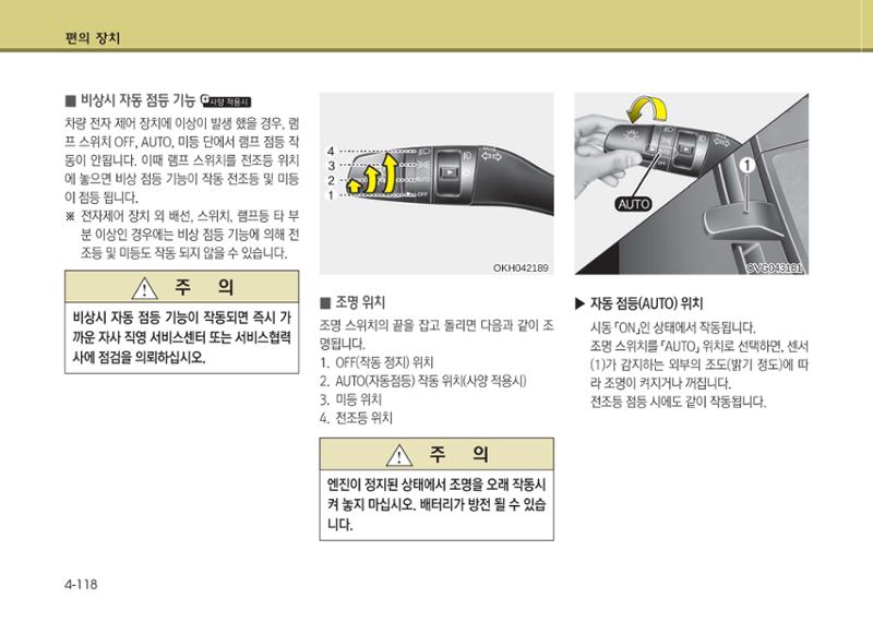 K7 차량 매뉴얼 195페이지