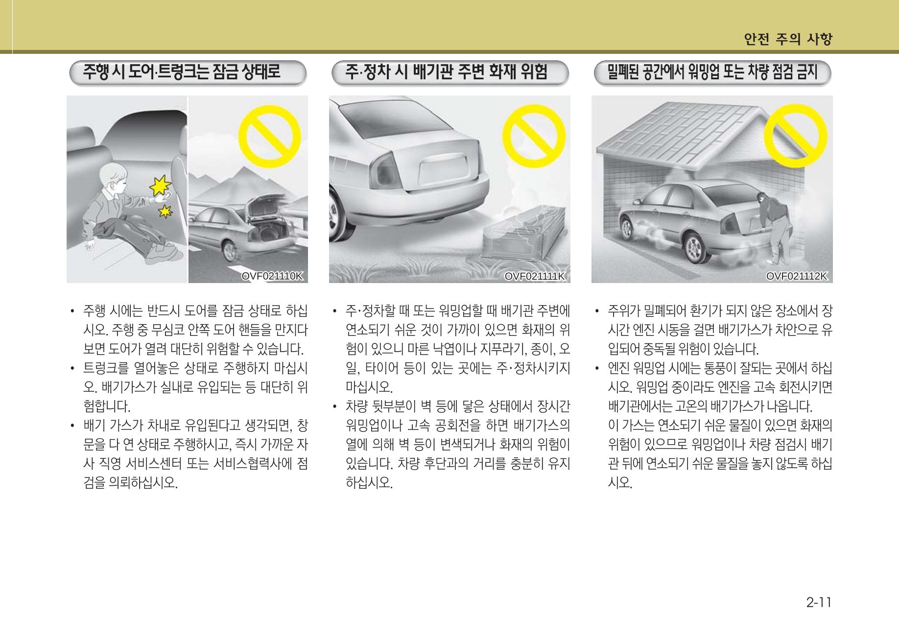 K7 차량 매뉴얼 20페이지