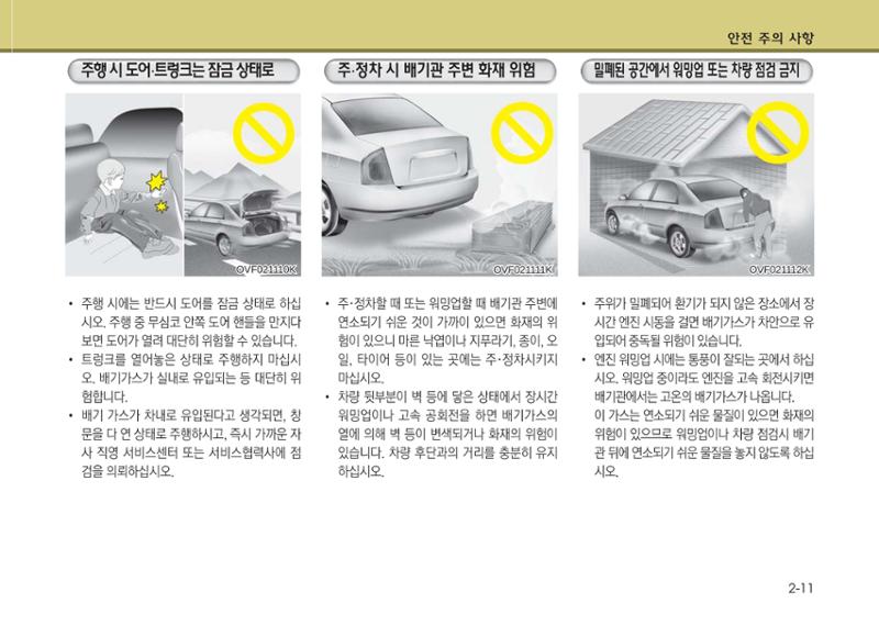 K7 차량 매뉴얼 20페이지