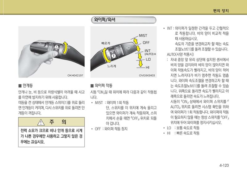 K7 차량 매뉴얼 200페이지
