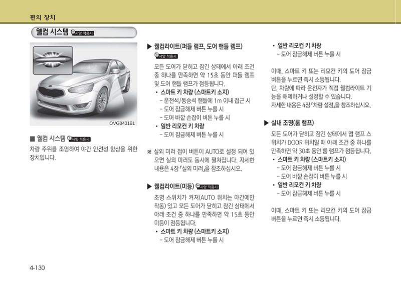 K7 차량 매뉴얼 207페이지