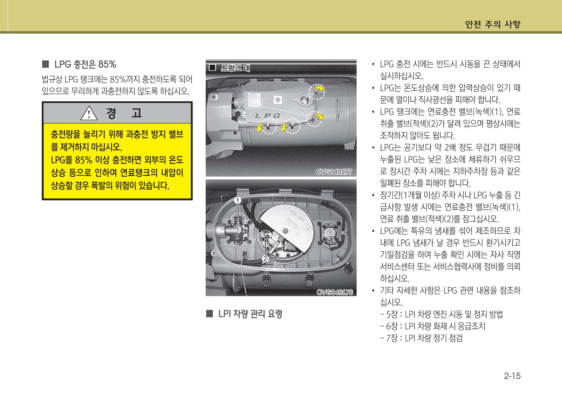 K7 차량 매뉴얼 24페이지