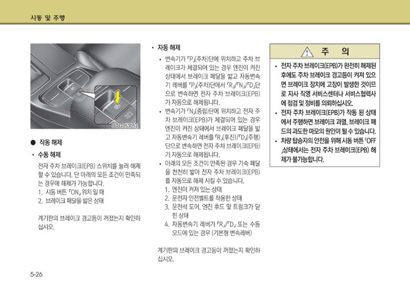K7 차량 매뉴얼 265페이지