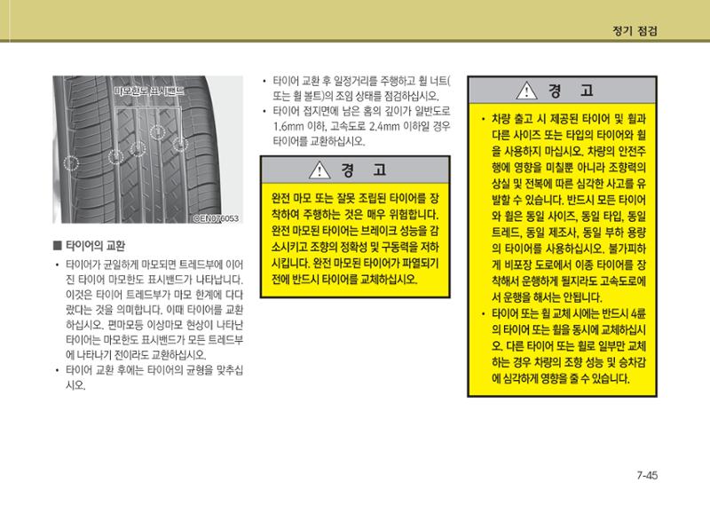 K7 차량 매뉴얼 390페이지