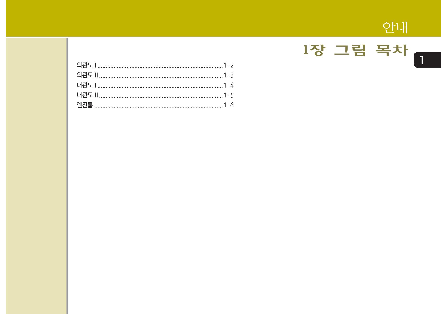 K7 차량 매뉴얼 4페이지