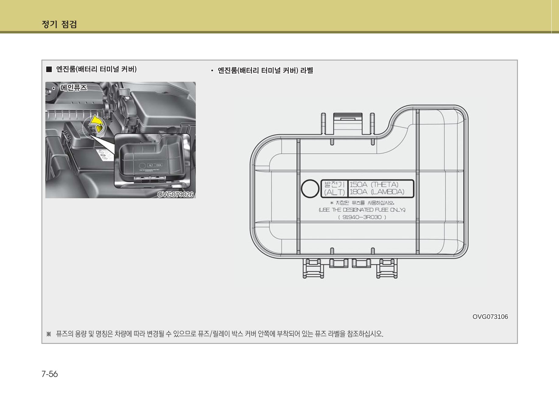 K7 차량 매뉴얼 401페이지