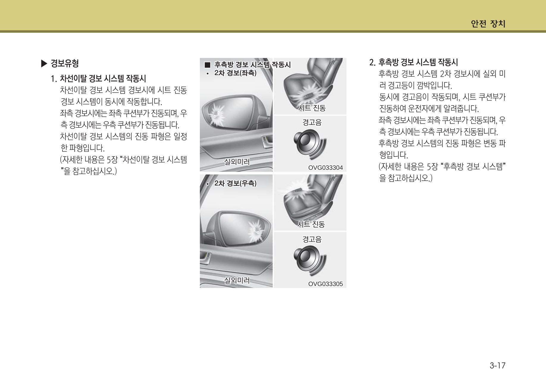 K7 차량 매뉴얼 44페이지