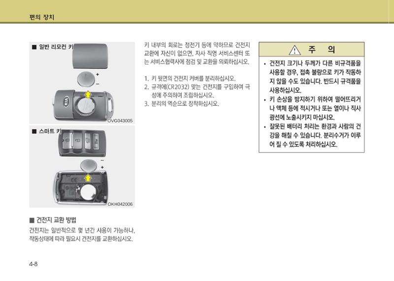 K7 차량 매뉴얼 85페이지
