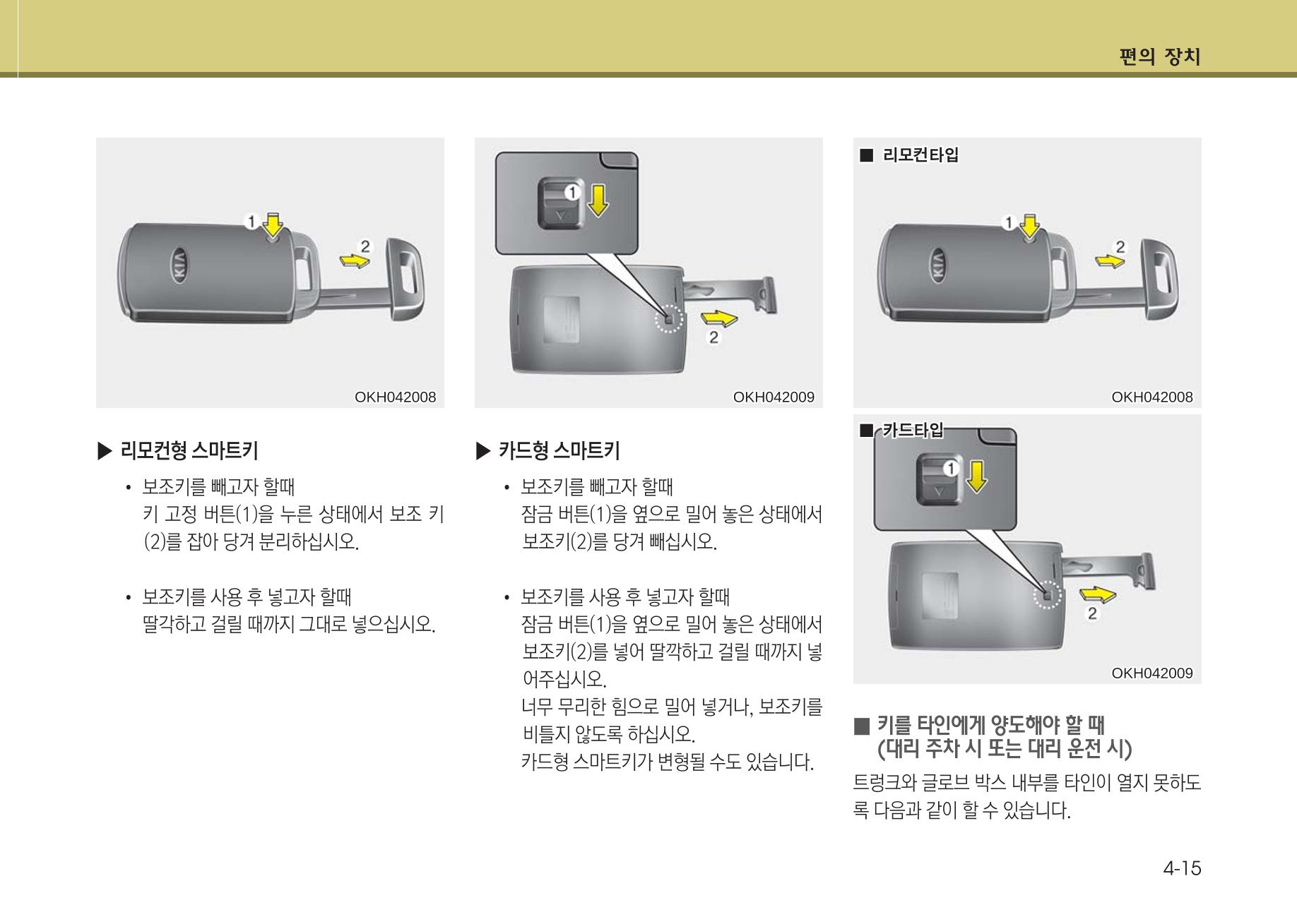 K7 차량 매뉴얼 92페이지