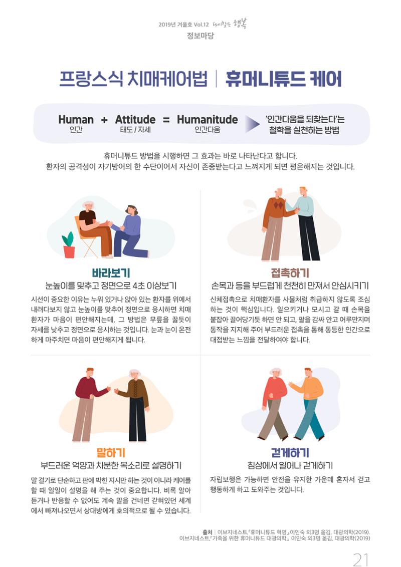 강원도광역치매센터 2019년 겨울호 소식지 21페이지
