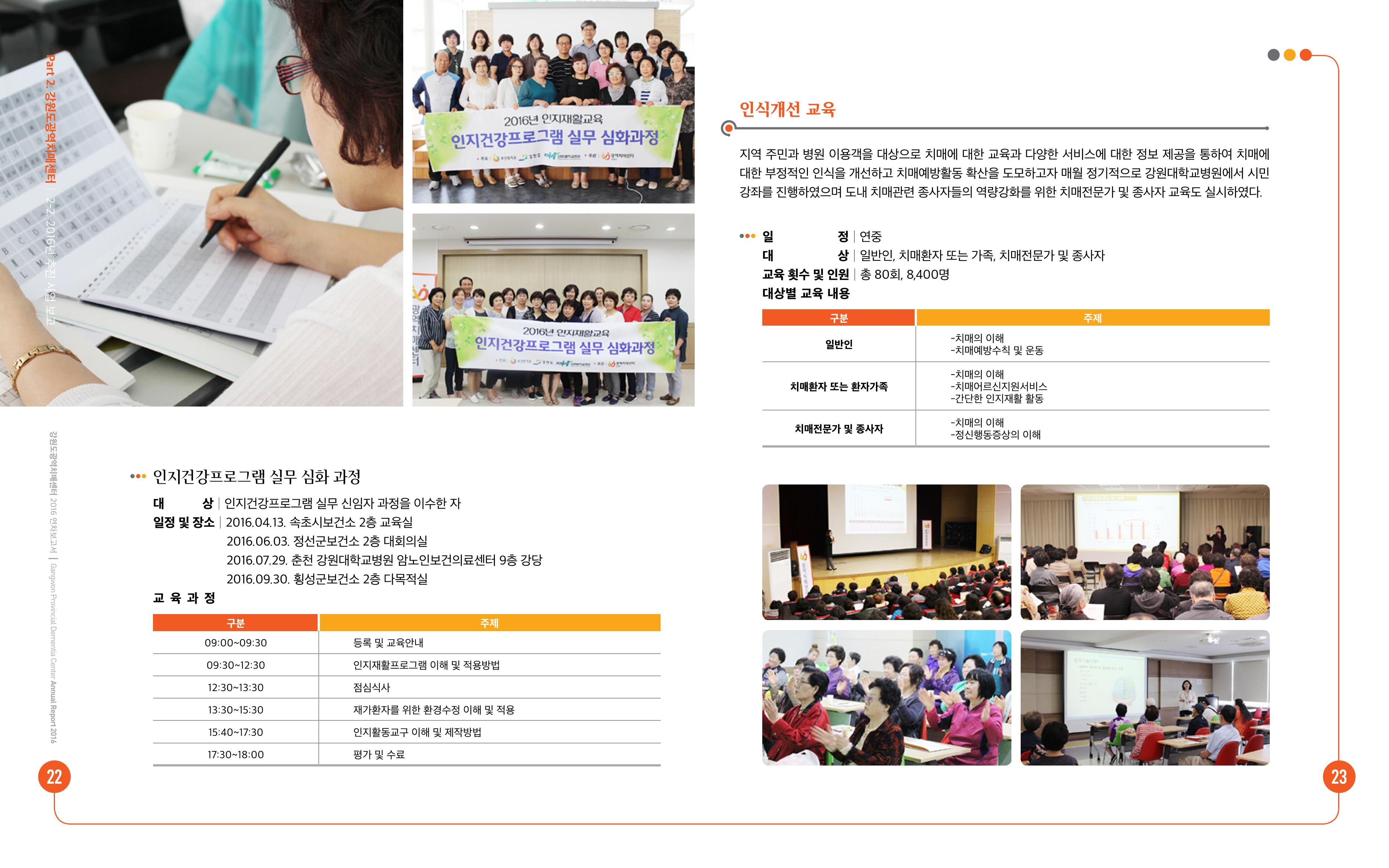 2016년 강원도광역치매센터 연차보고서 12페이지