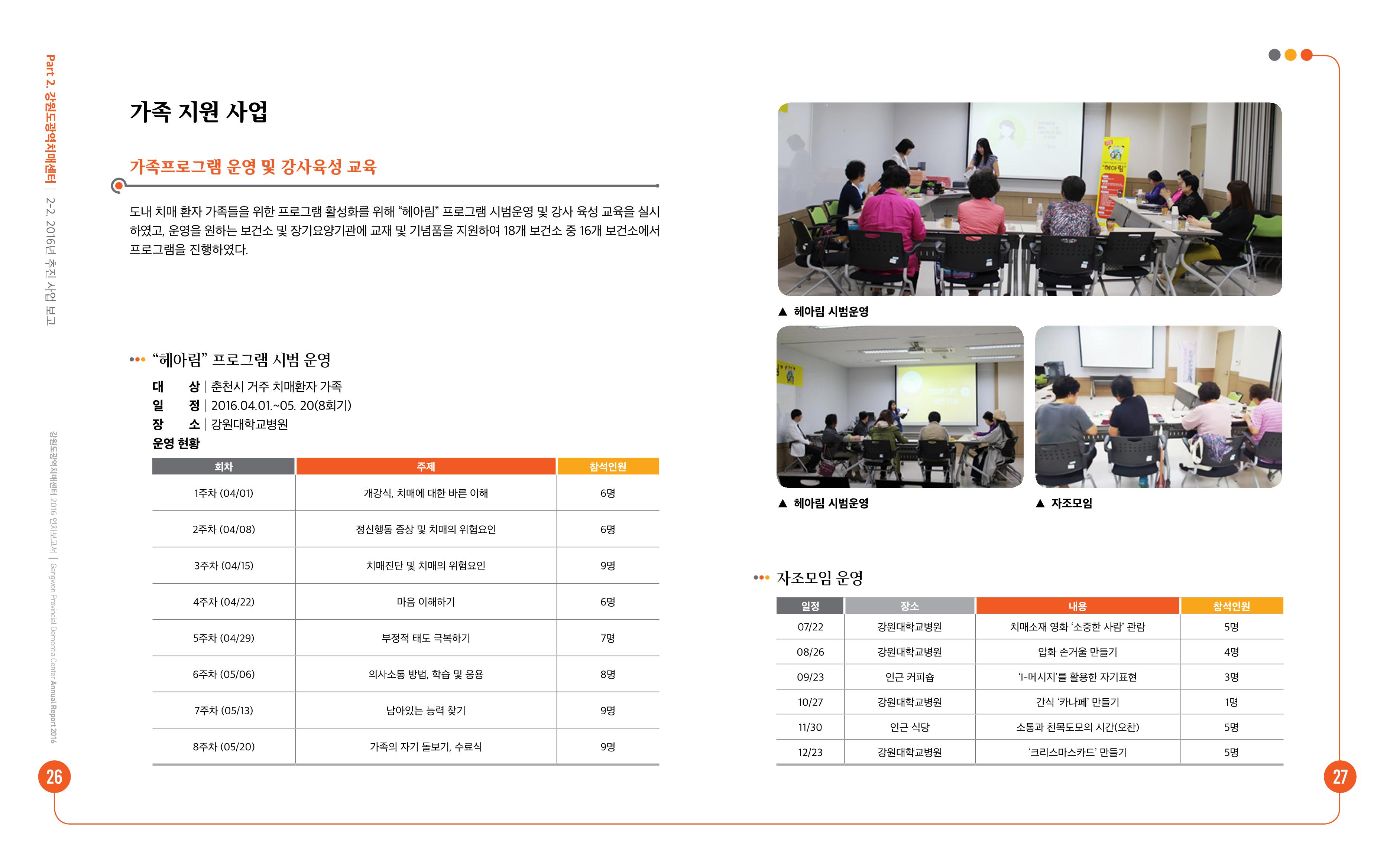2016년 강원도광역치매센터 연차보고서 14페이지
