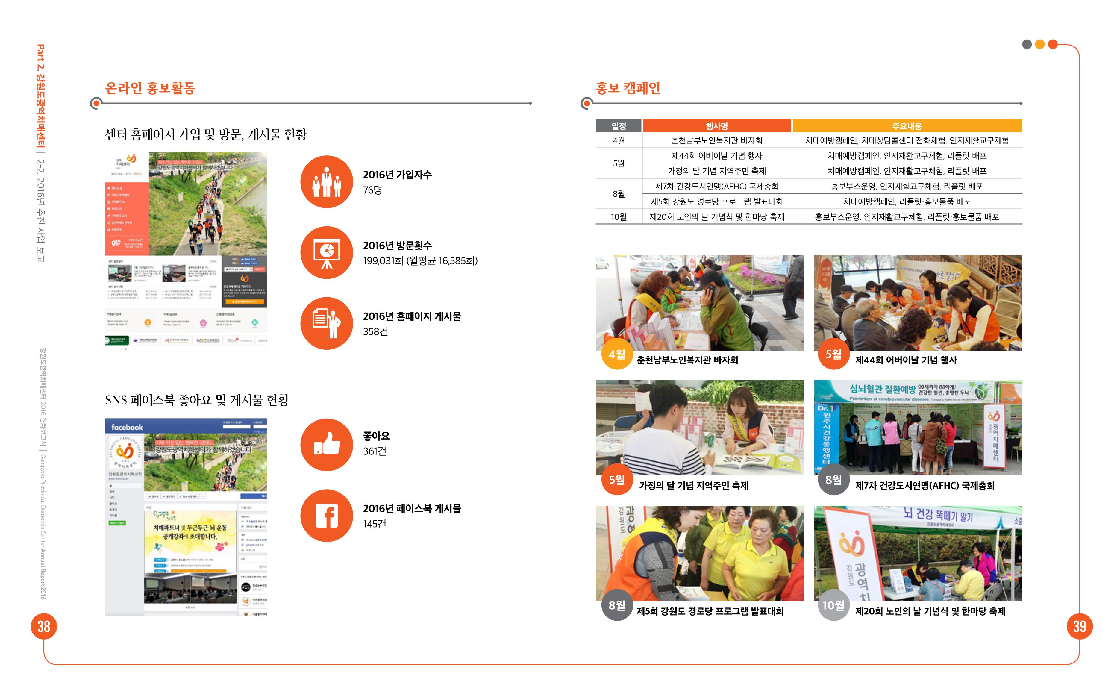 2016년 강원도광역치매센터 연차보고서 20페이지