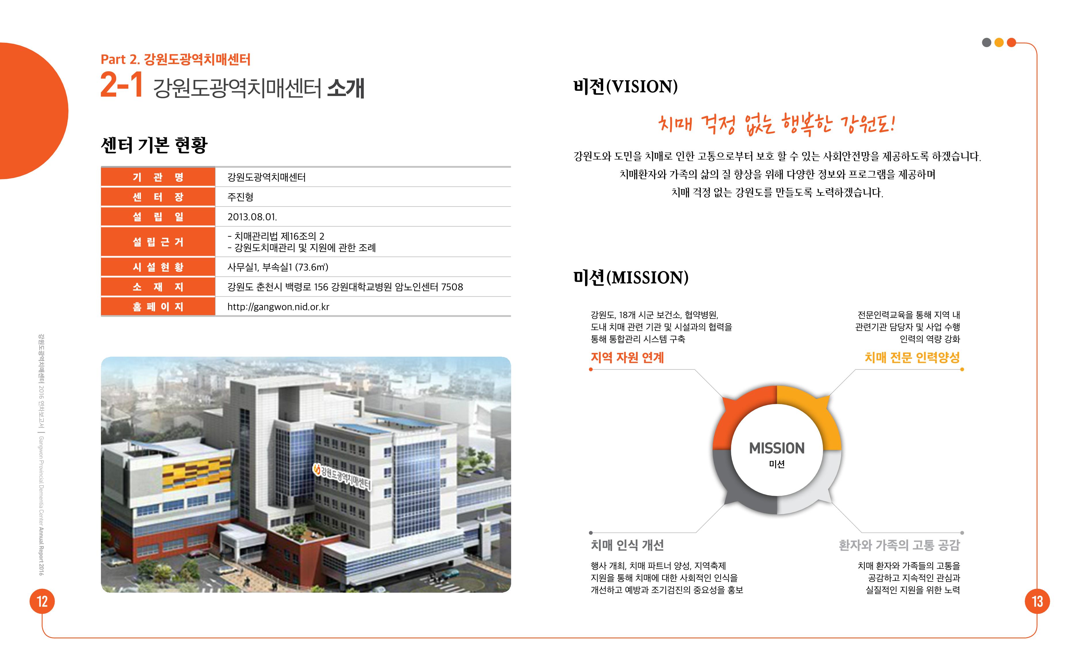 2016년 강원도광역치매센터 연차보고서 7페이지