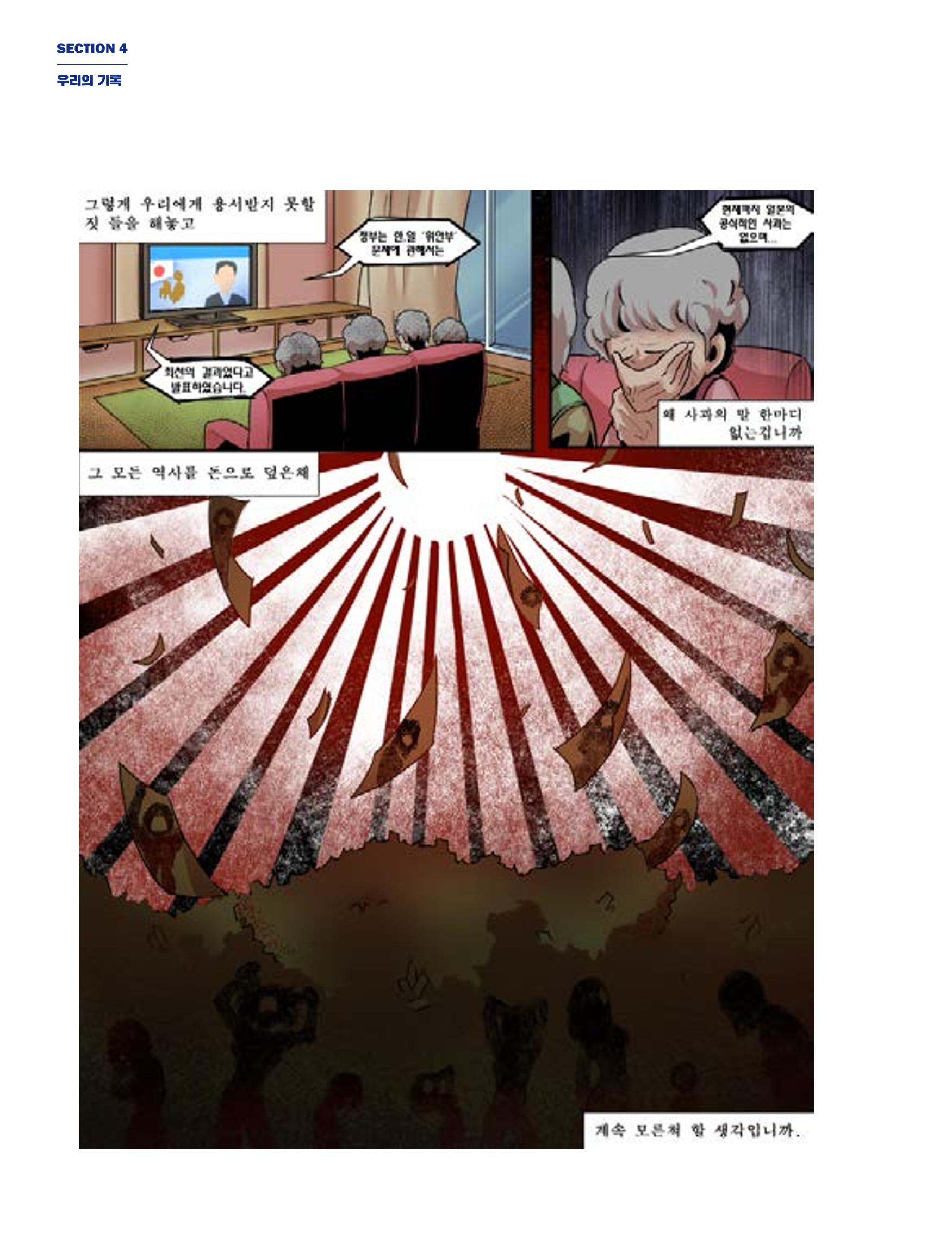 한국만화박물관 위안부 도록 국문 184페이지
