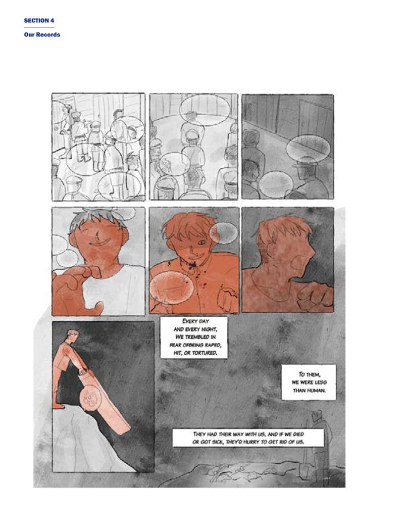 한국만화박물관 위안부 도록 영문 168페이지