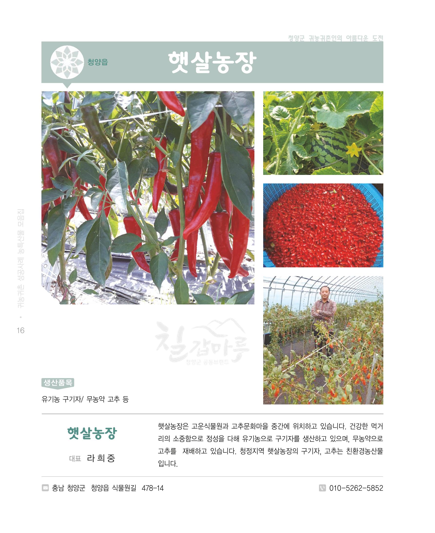 행복한 청양 건강한 밥상 16페이지