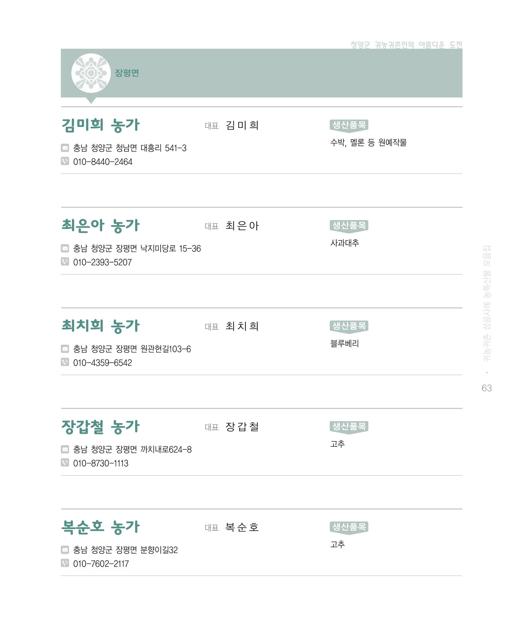 행복한 청양 건강한 밥상 63페이지
