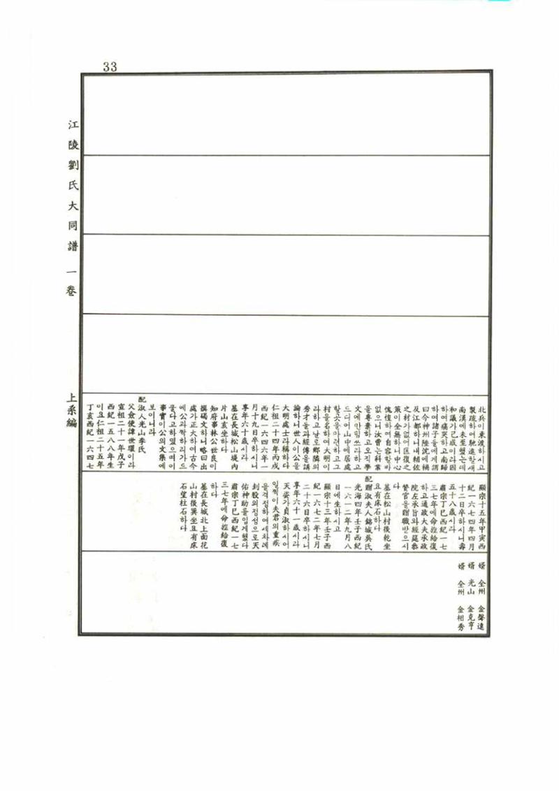 강릉유씨대동보1권 33페이지