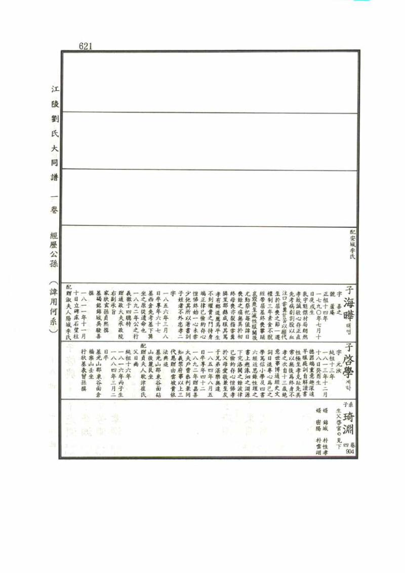 강릉유씨대동보1권 621페이지