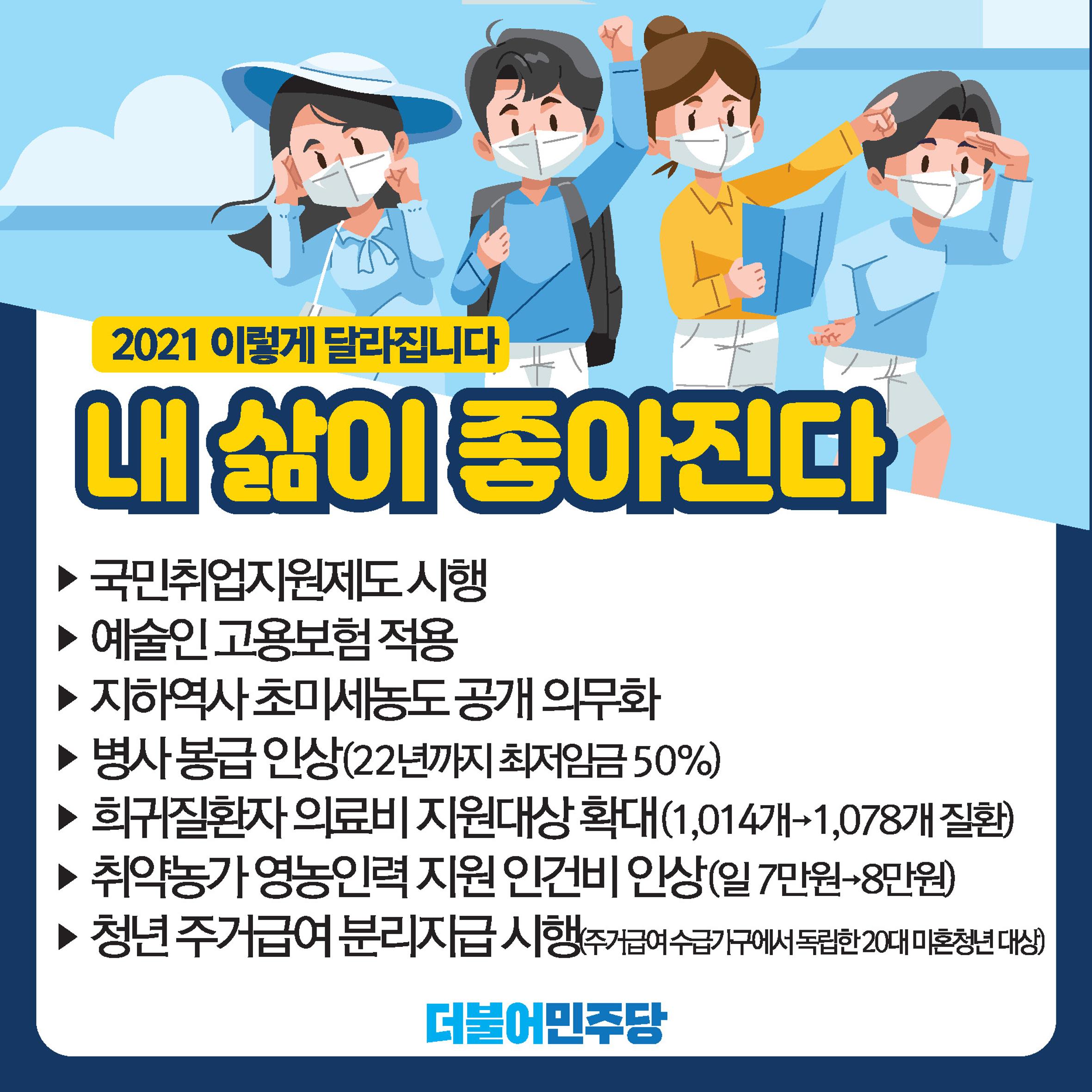 2021 코로나 극복 원년 "대한민국을 지킵니다"-설날 정책종합 리플릿 8페이지