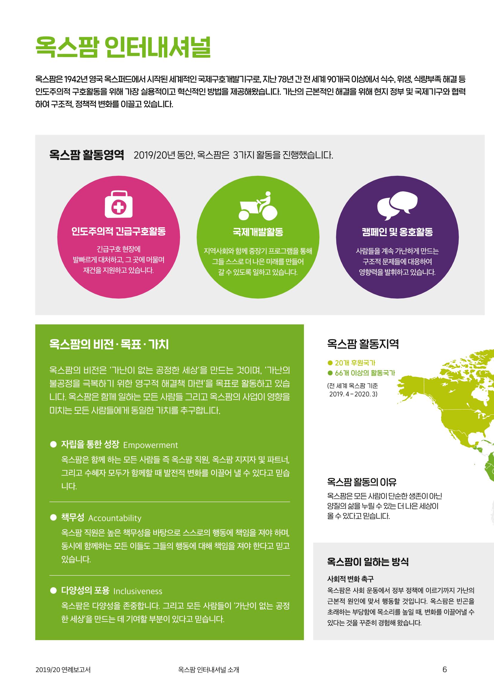 [CAKE] 2019/20 옥스팜 연례보고서 6페이지