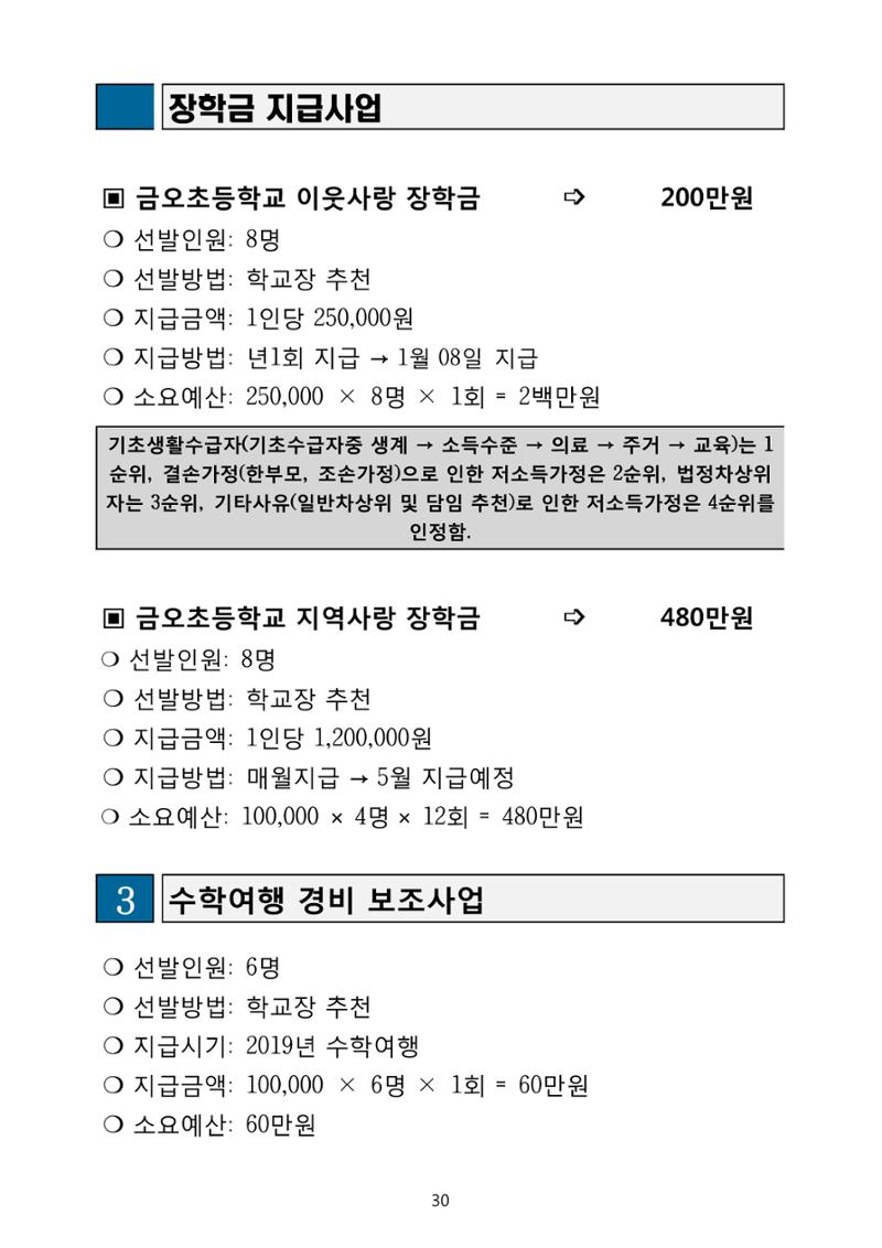 금오천보장학회 2019년 정기총회 자료집 30페이지
