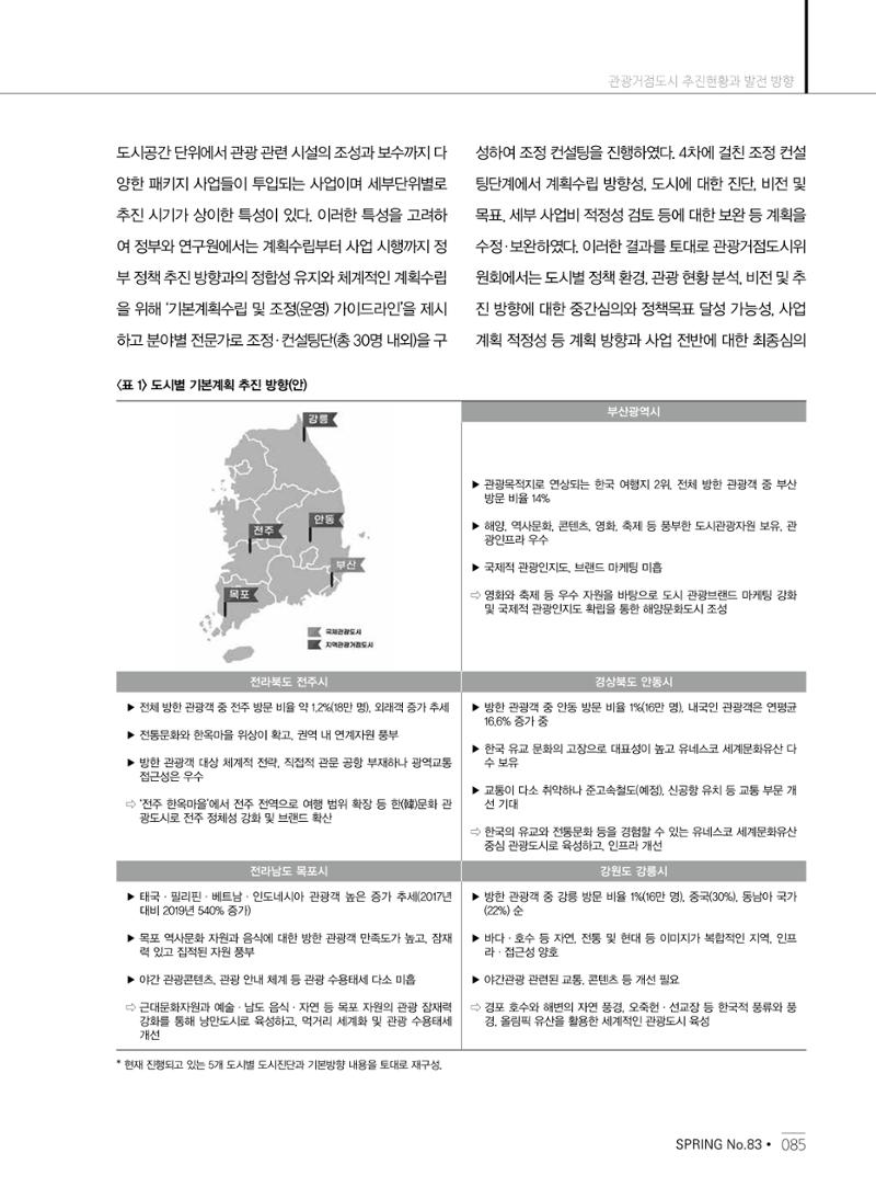 한국관광정책 - 2021 SPRING No.83 86페이지