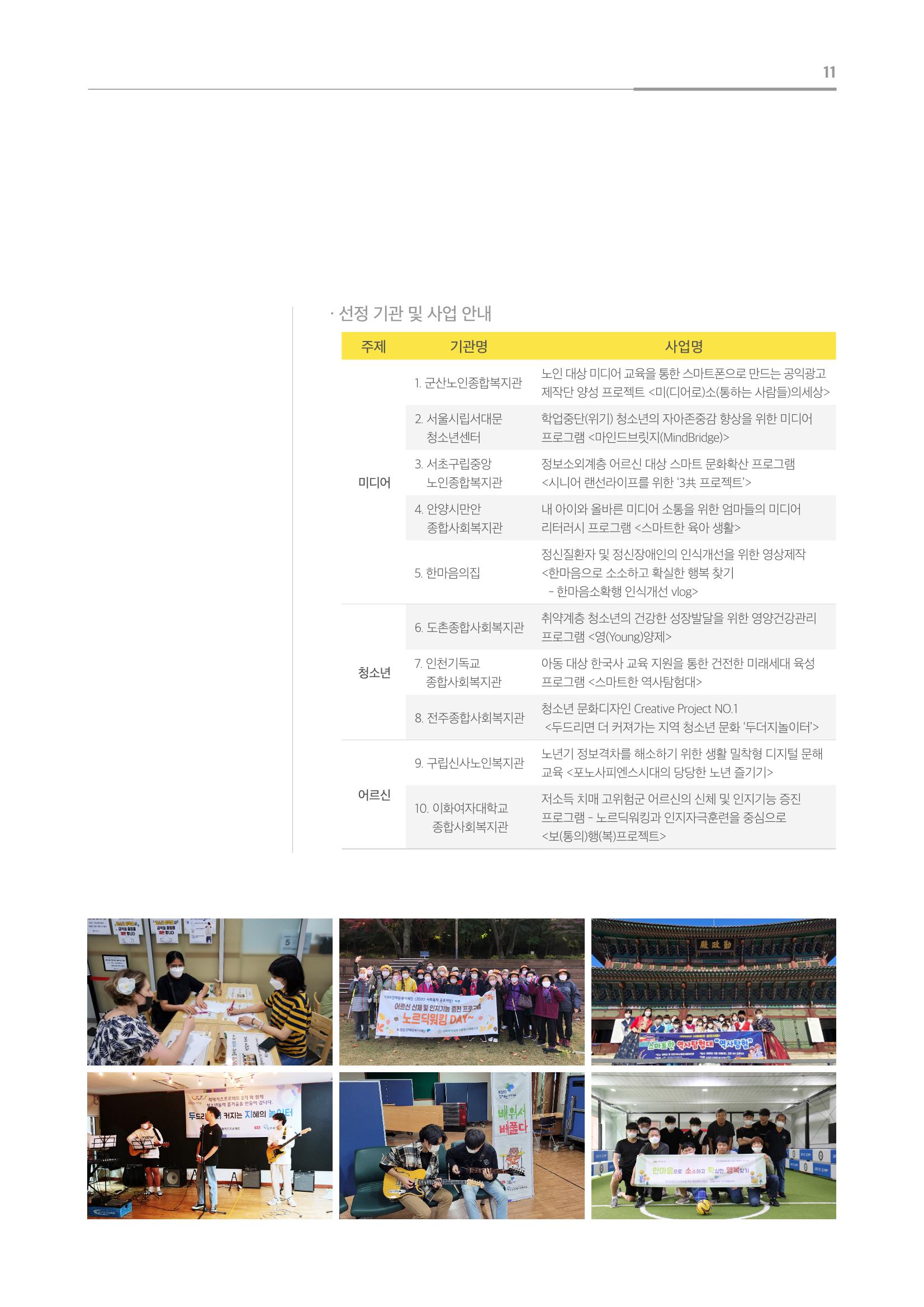 [KBS강태원복지재단] 2020 연간 사업 보고서 11페이지