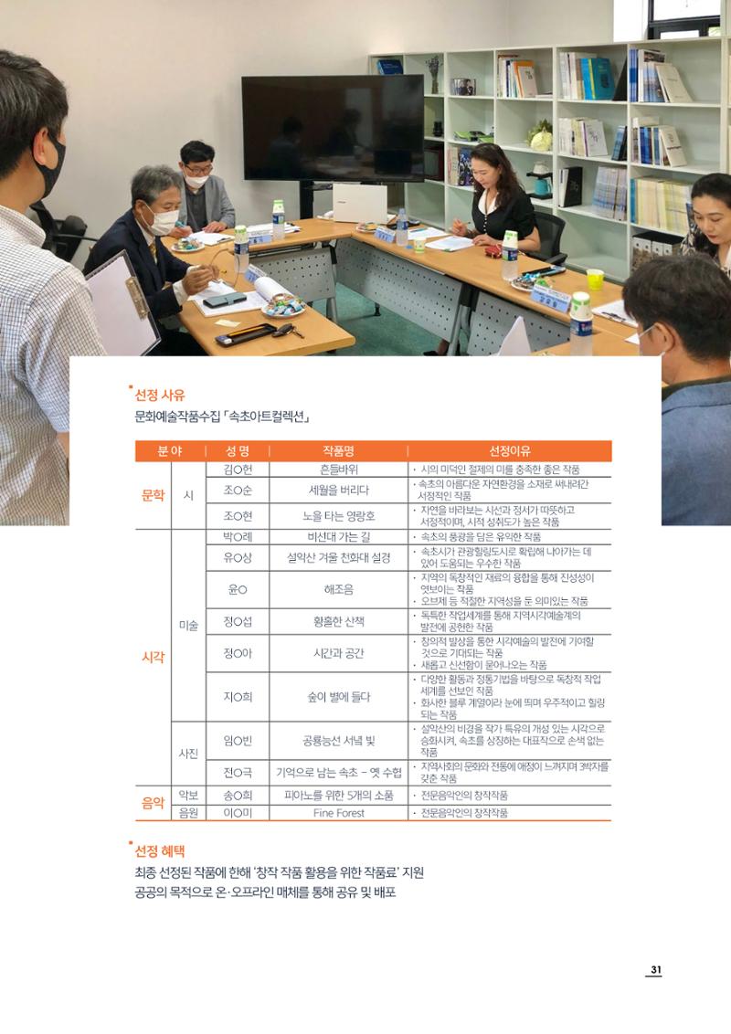 2020 속초 문화특화지역조성사업 연감 31페이지