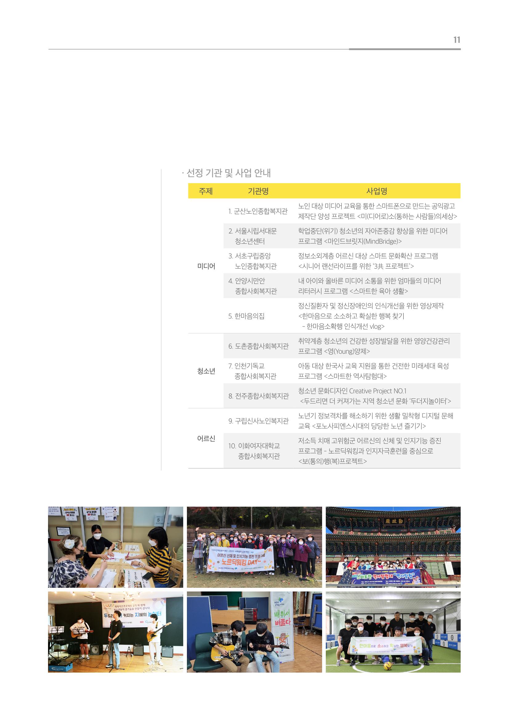 [KBS강태원복지재단] 2020 연간 사업 보고서 11페이지